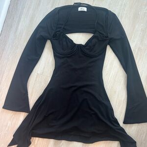 Oh Polly Black cutout dress